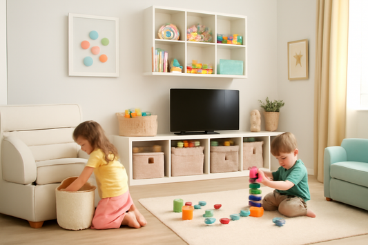Como Organizar Brinquedos na Sala de TV: Dicas Práticas para uma Ambiência Organizada